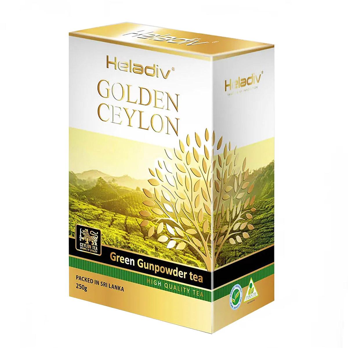 Чай зеленый Golden Ceylon Green Gunpowder Tea, Heladiv, 250 г