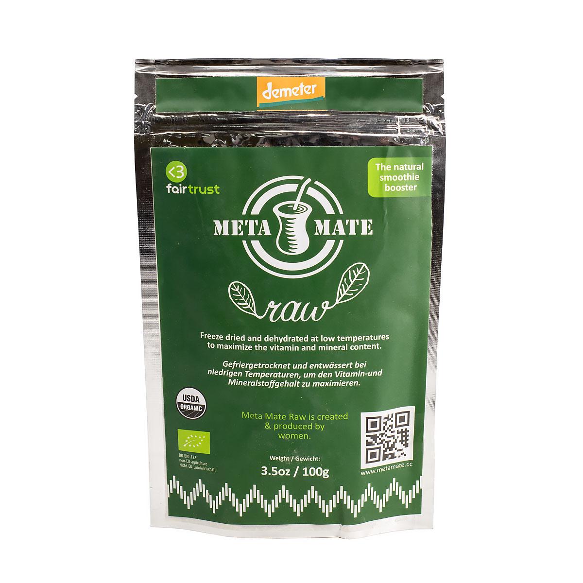 Мате Meta Mate Raw Bio, 100 г