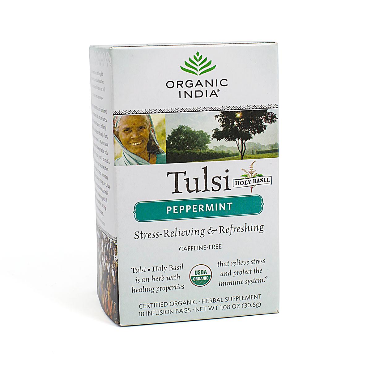 Напиток Базиликовый с перечной мятой Tulsi Peppermint, 18 пакетиков