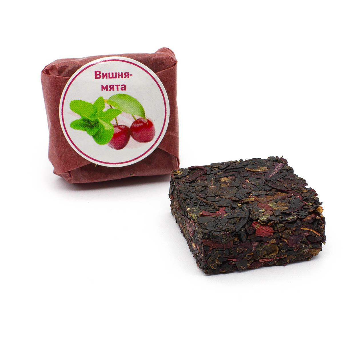 Чай фруктово-ягодный Вишня-мята, кубик 5-7 г