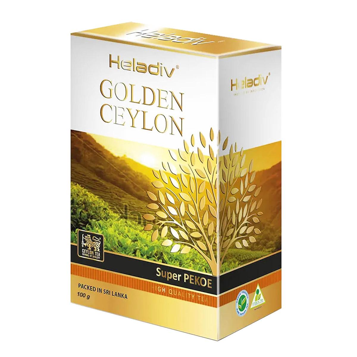 Чай черный Golden Ceylon Super PEKOE, HELADIV, 100 г