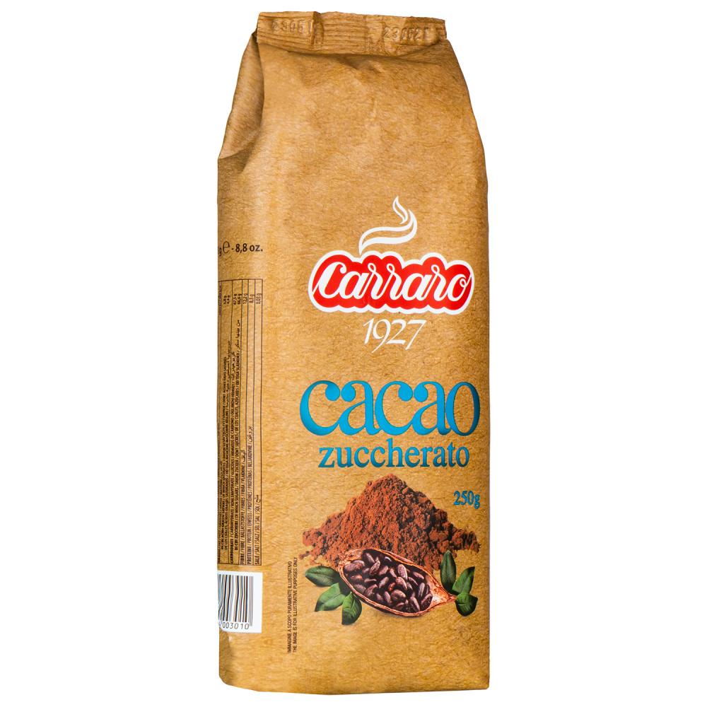 Какао растворимое, Carraro Cacao Zuccherato, 250 г