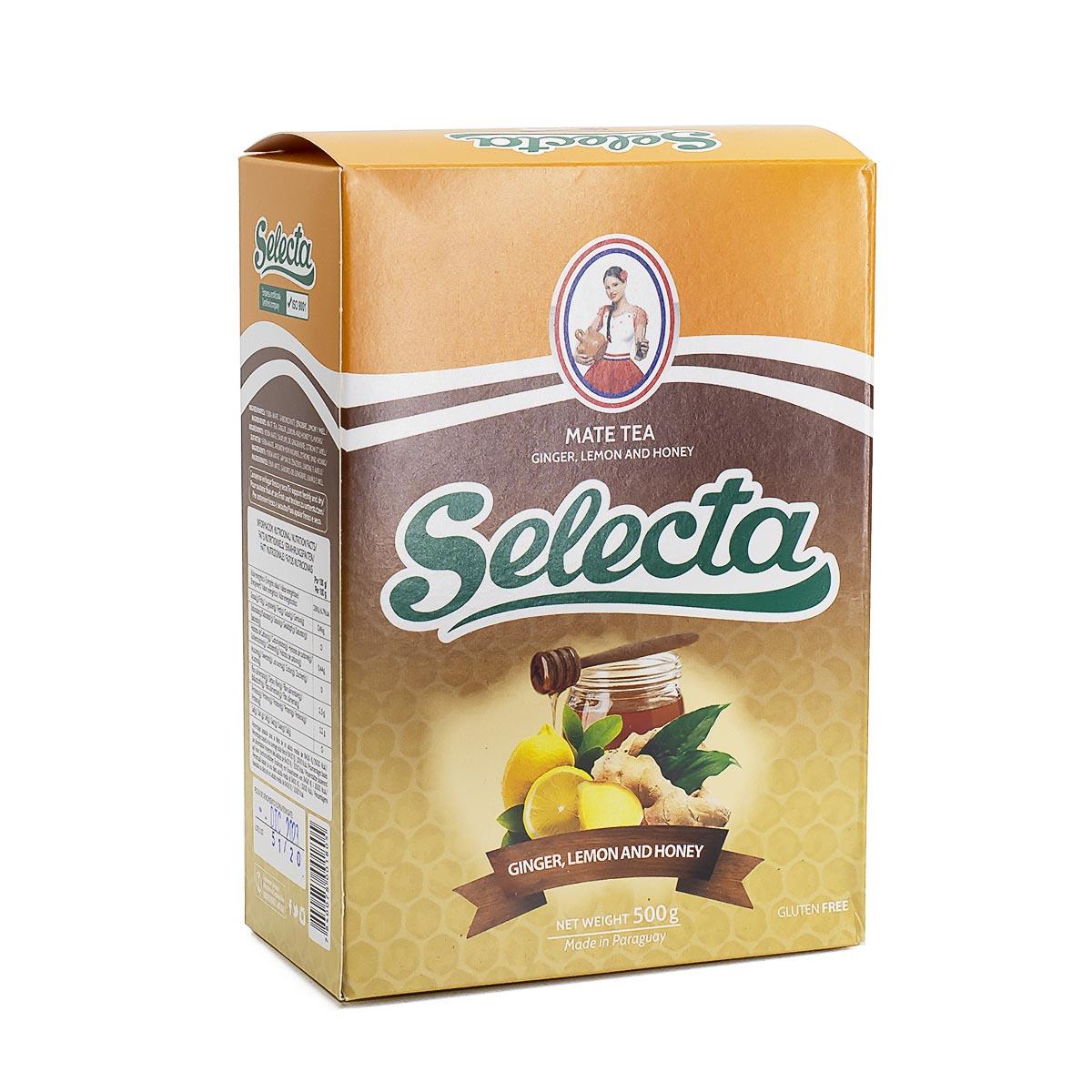 Мате Selecta Ginger Lemon and Honey, 500 г