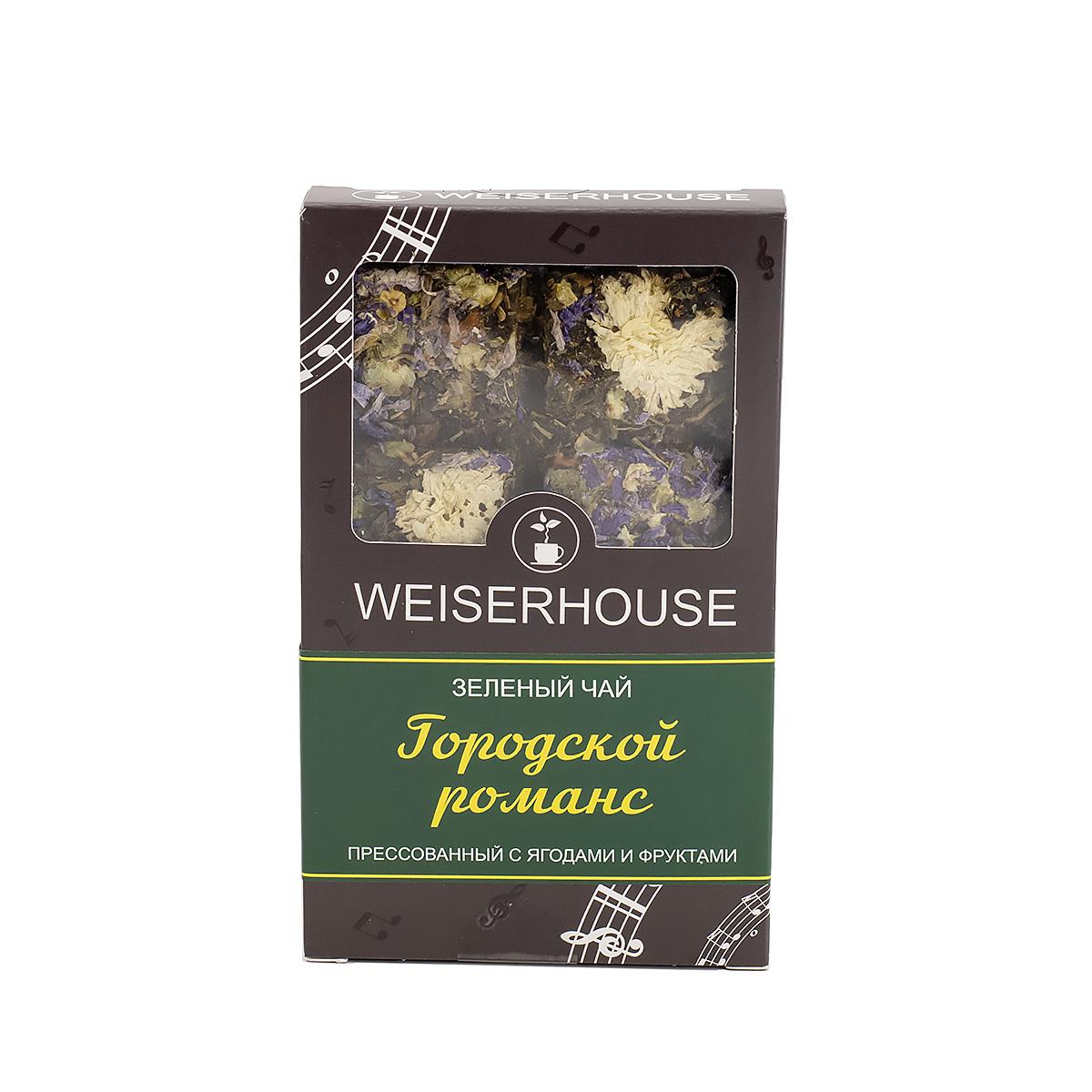 Чай зелёный прессованный Городской романс, плитка 75 г