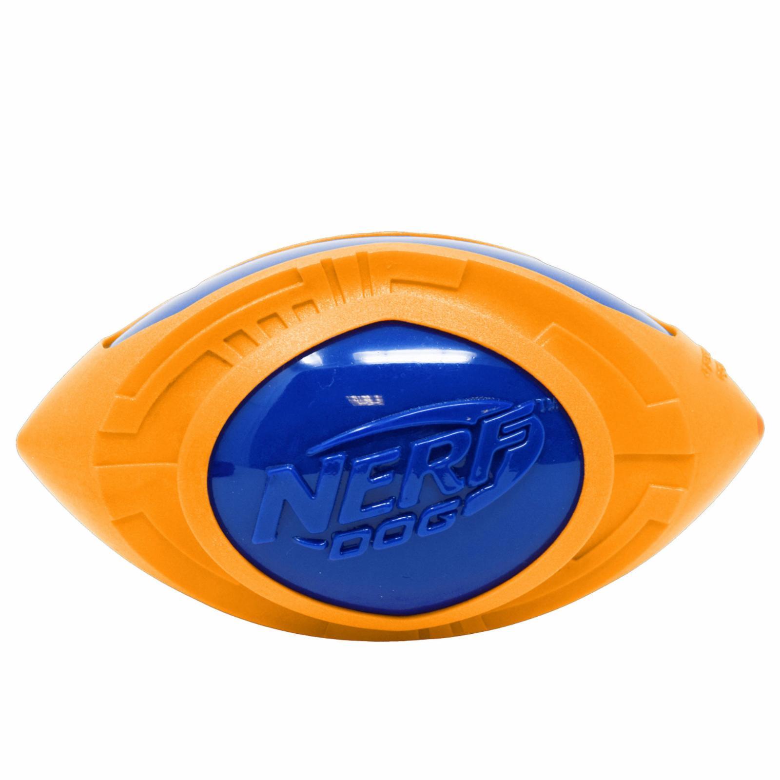 Мяч для регби из термопластичной резины, 18 см (серия "Мегатон"), (синий/оранжевый). 18 см