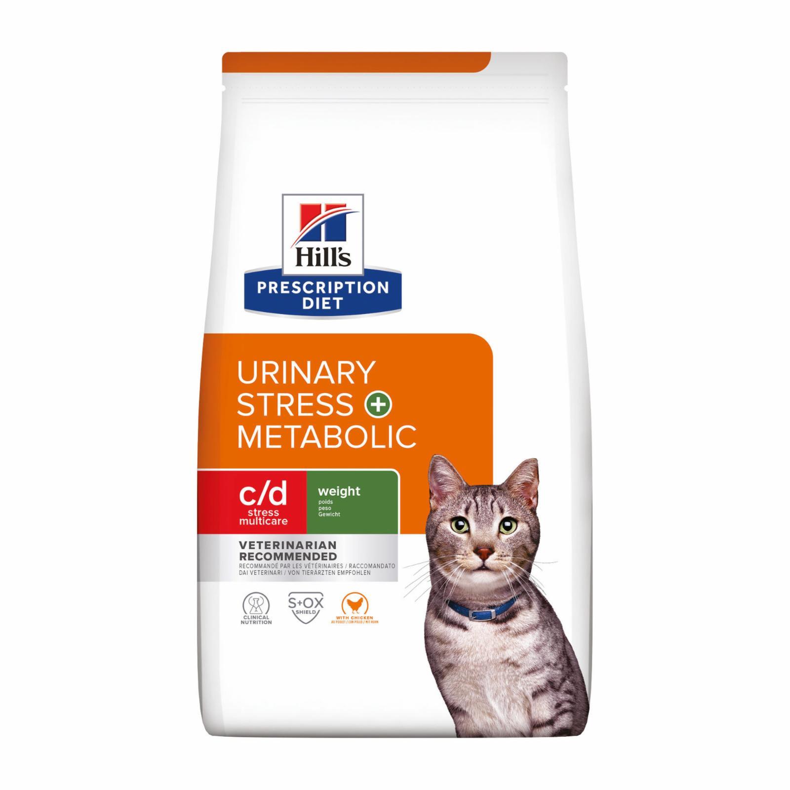 Сухой корм для кошек C/d профилактика МКБ при стрессе + Metabolic. 1.5 кг
