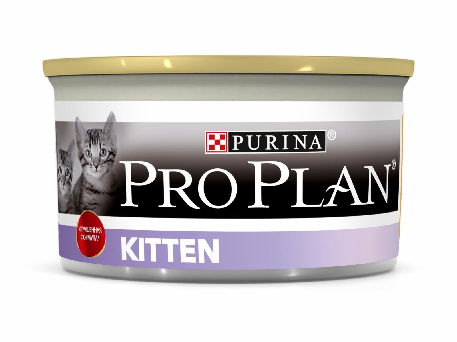 Purina Pro Plan (паучи) | для котят, высоким содержанием курицы, мусс. 85 г