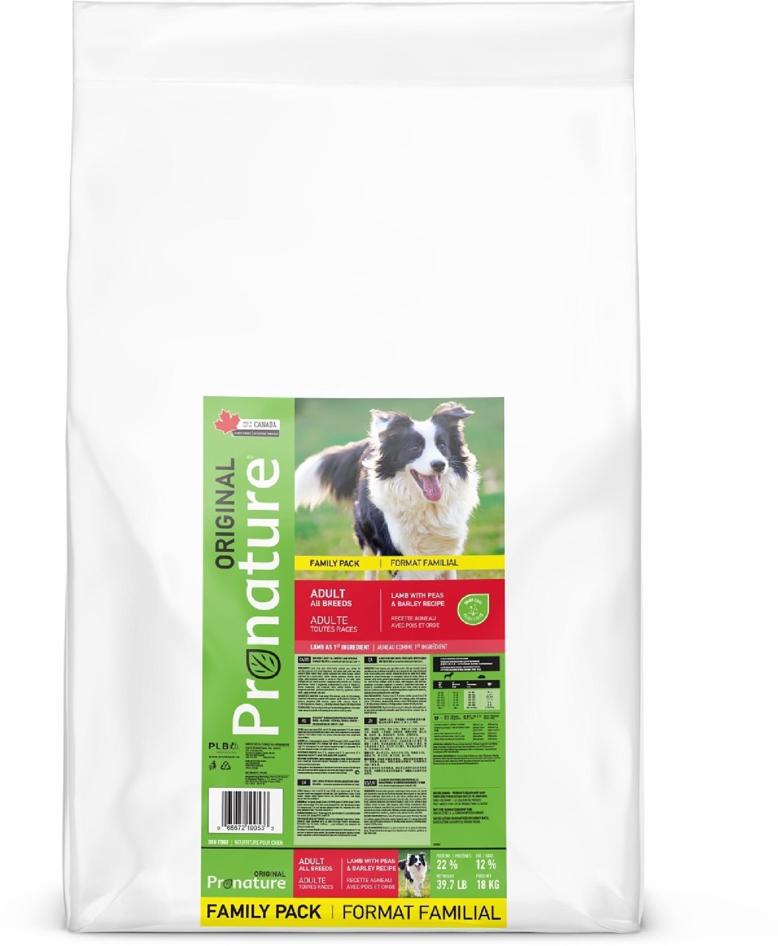 Pronature | Для собак всех пород, ягненок и ячмень. 2.27 кг