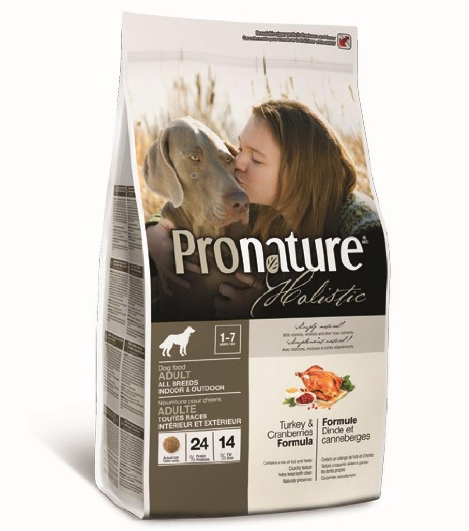 Pronature | Holistic для взрослых собак: Индейка с клюквой. 2.72 кг