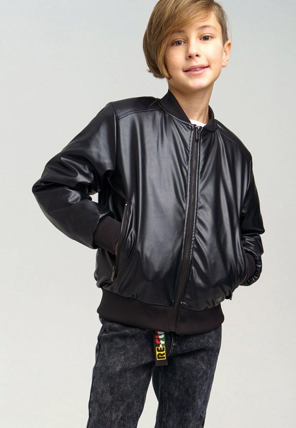 Куртка кожаная PlayToday - цвет: черный, коллекция: демисезон.