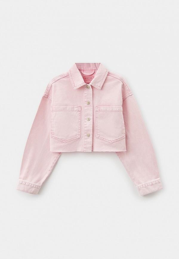 Куртка джинсовая O'stin - цвет: розовый, коллекция: демисезон.