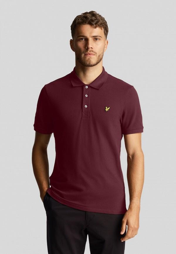 Поло Lyle & Scott - цвет: бордовый, коллекция: мульти.