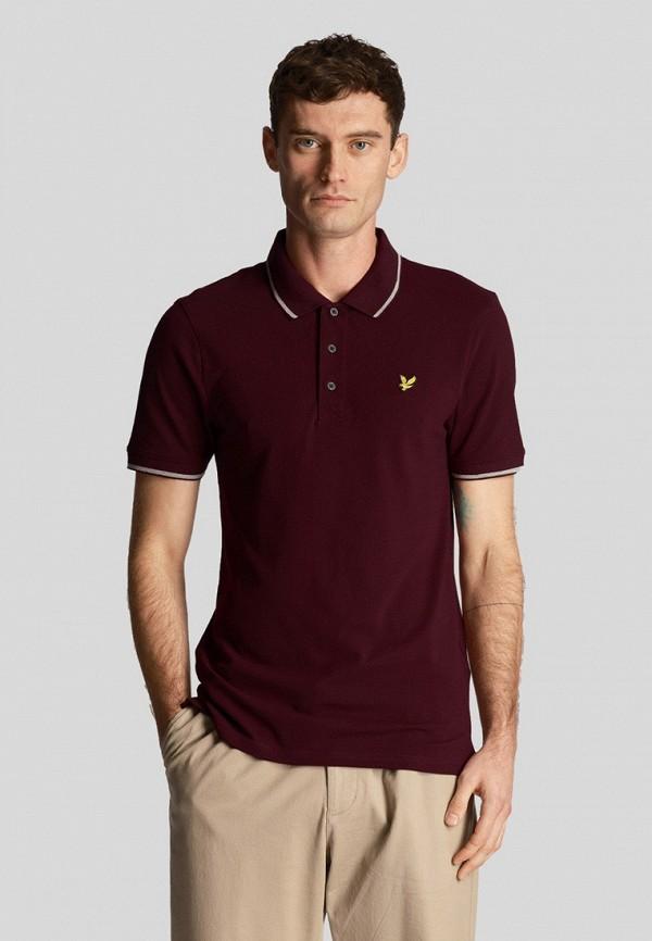 Поло Lyle & Scott - цвет: бордовый, коллекция: мульти.