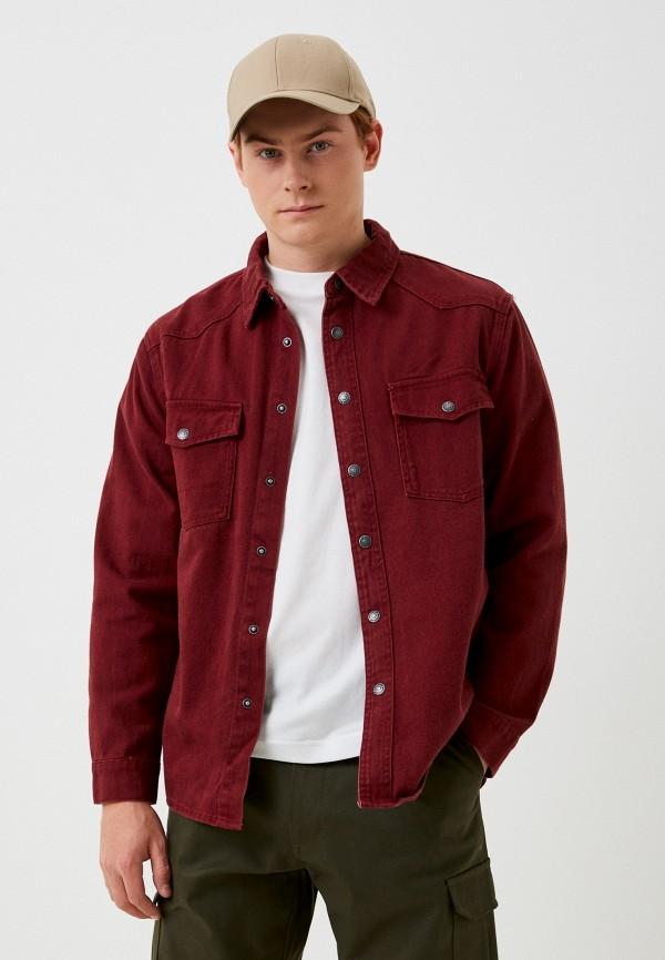 Рубашка джинсовая Mossmore - цвет: бордовый, коллекция: мульти.