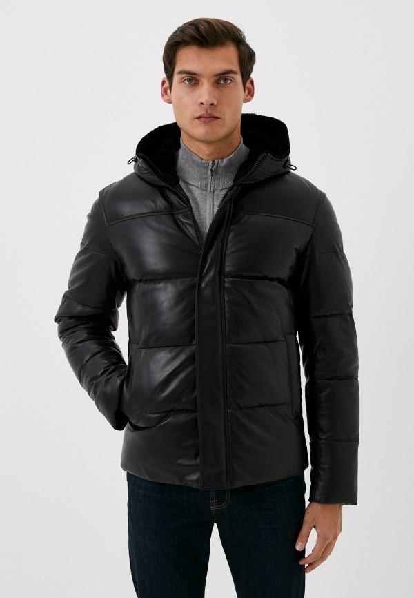 Куртка кожаная утепленная Jorg Weber - цвет: черный, коллекция: зима.