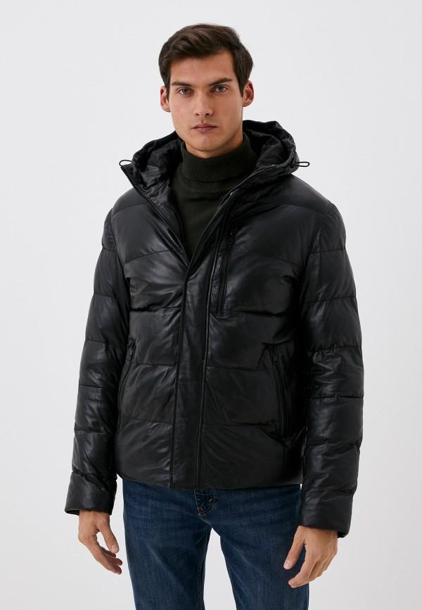 Куртка кожаная утепленная Jorg Weber - цвет: черный, коллекция: зима.