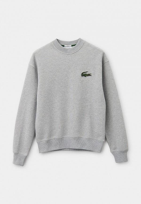 Свитшот Lacoste - цвет: серый, коллекция: мульти.