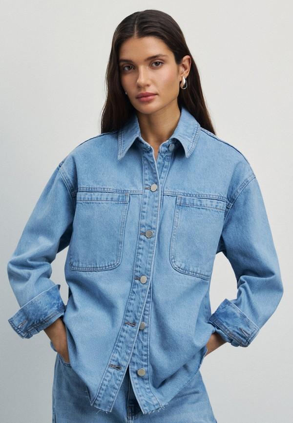 Рубашка джинсовая Zarina - цвет: голубой, коллекция: мульти.