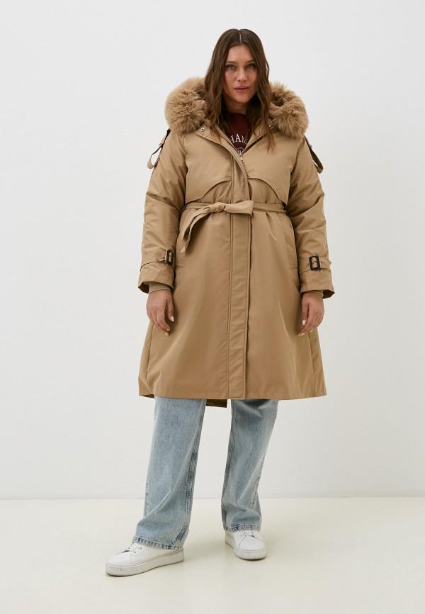 Куртка утепленная Amberli Sport - цвет: бежевый, коллекция: демисезон, зима.