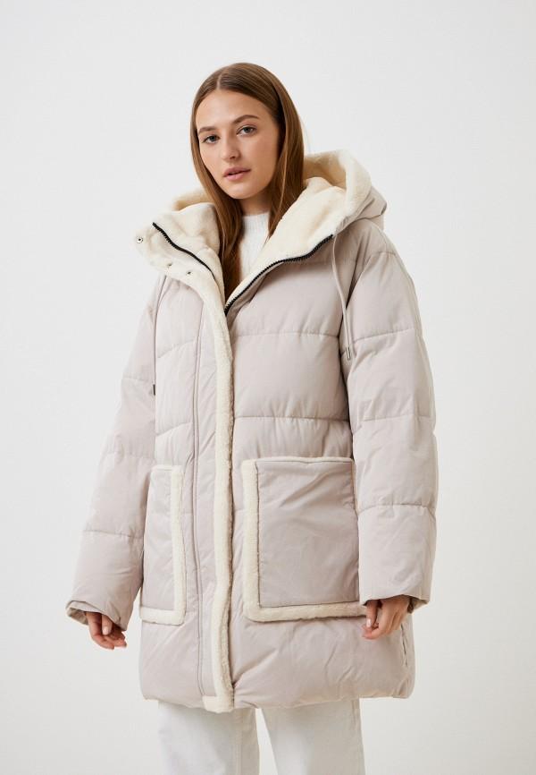 Куртка утепленная Снежная Королева - цвет: бежевый, коллекция: зима.