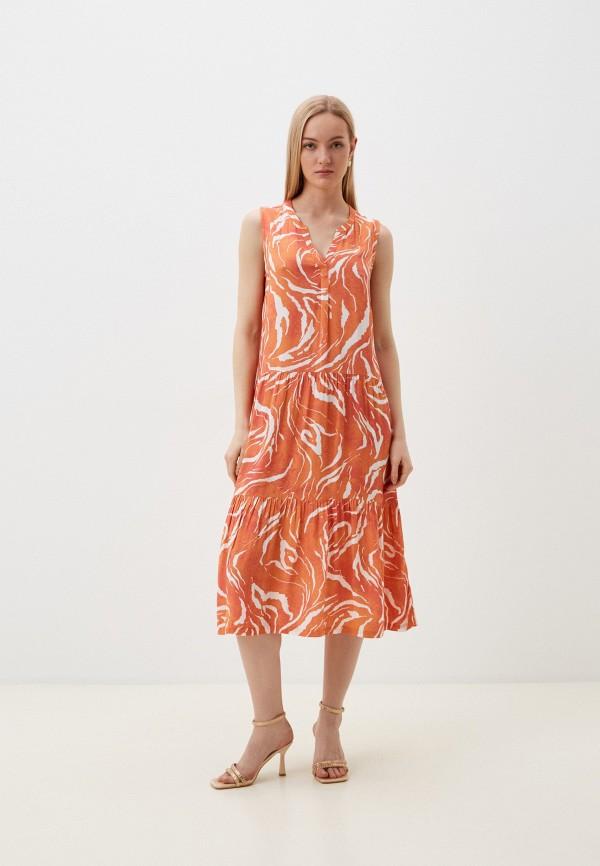 Платье Baon - цвет: оранжевый, коллекция: мульти.