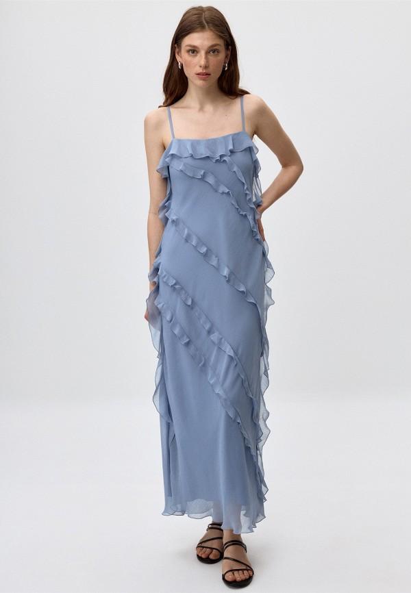 Платье Sela - цвет: голубой, коллекция: мульти.