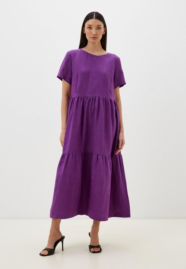 Платье Fabretti - цвет: фиолетовый, коллекция: мульти.