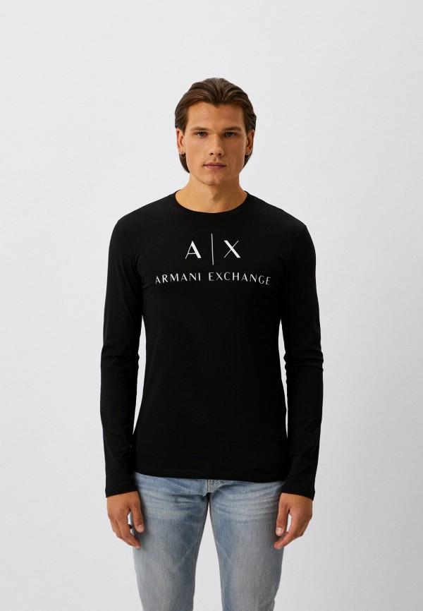 Лонгслив Armani Exchange - цвет: черный, коллекция: мульти.