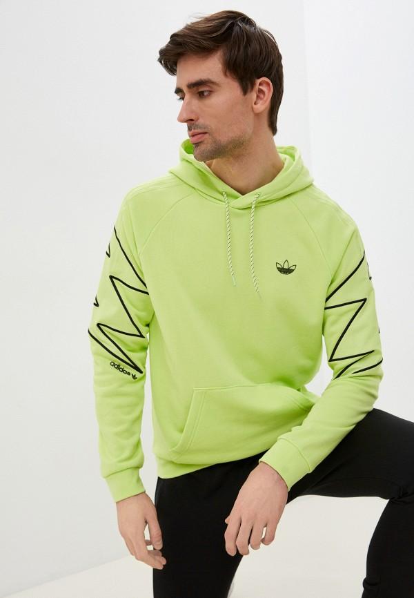 Худи adidas Originals - цвет: зеленый, коллекция: мульти.