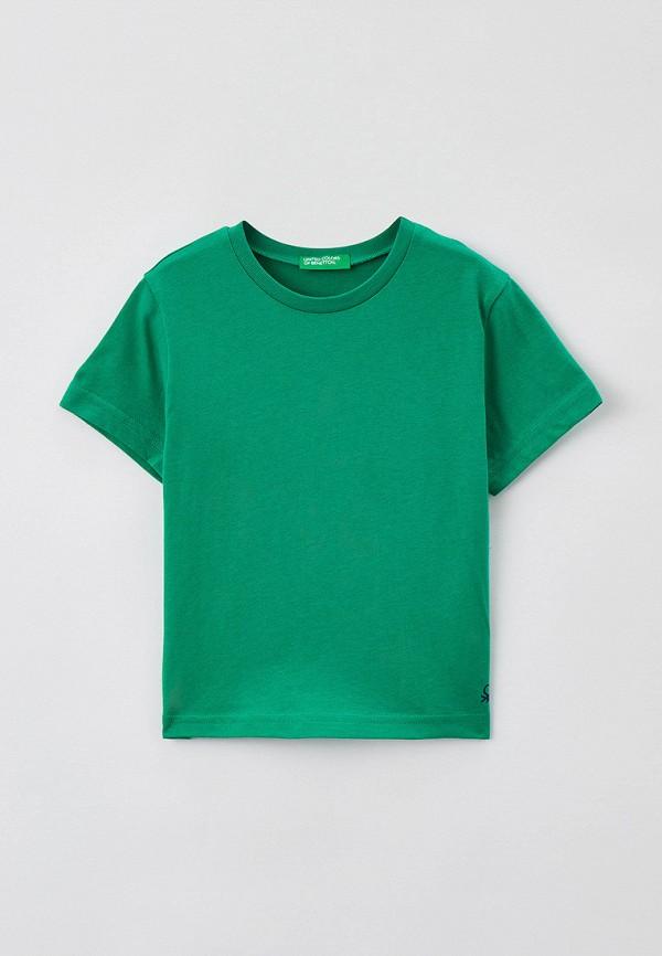 Футболка United Colors of Benetton - цвет: зеленый, коллекция: мульти.