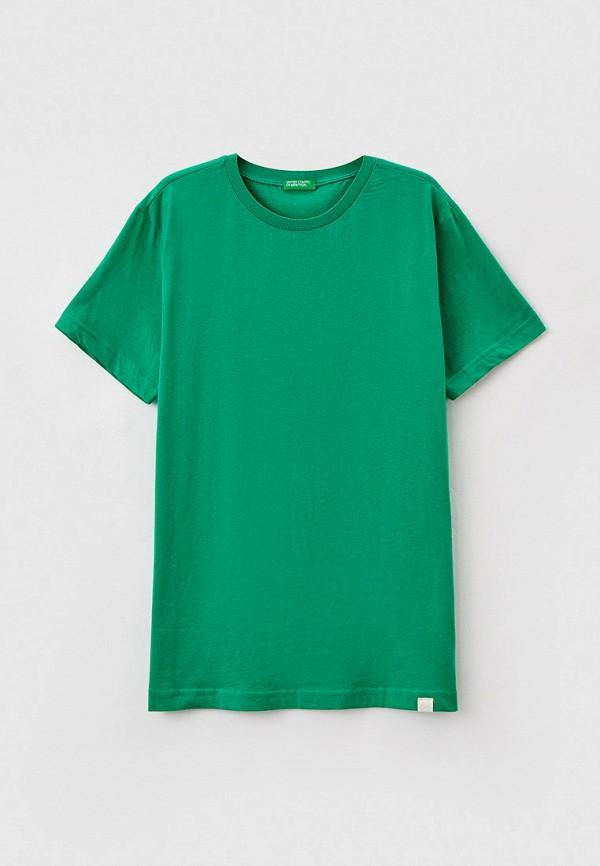 Футболка United Colors of Benetton - цвет: зеленый, коллекция: мульти.