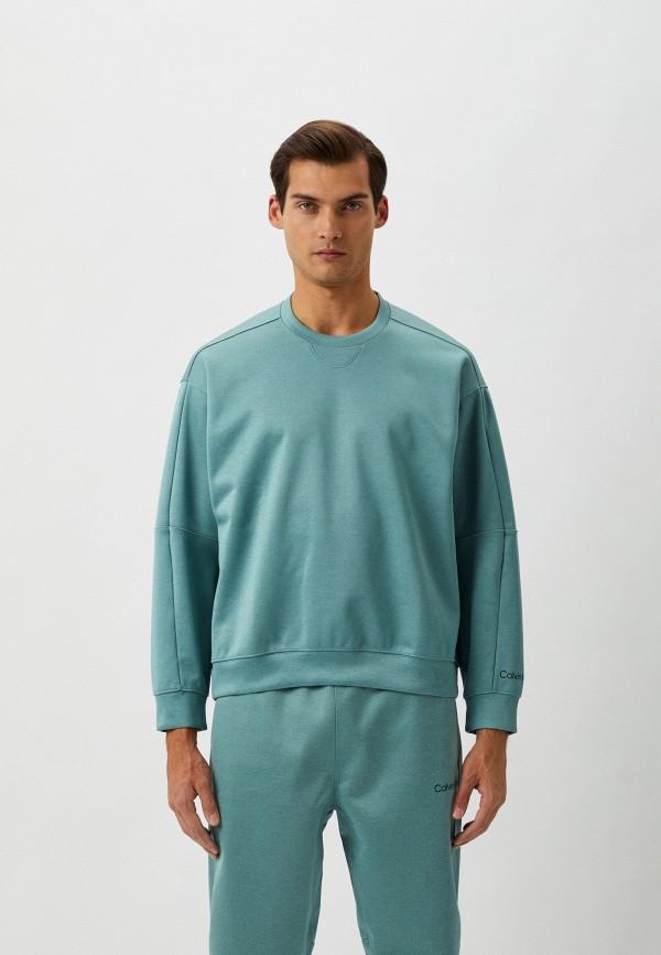 Свитшот Calvin Klein Performance - цвет: бирюзовый, коллекция: мульти.