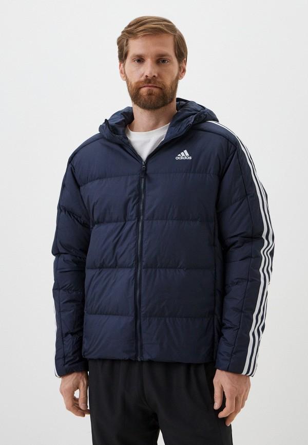 Пуховик adidas - цвет: синий, коллекция: демисезон, зима.