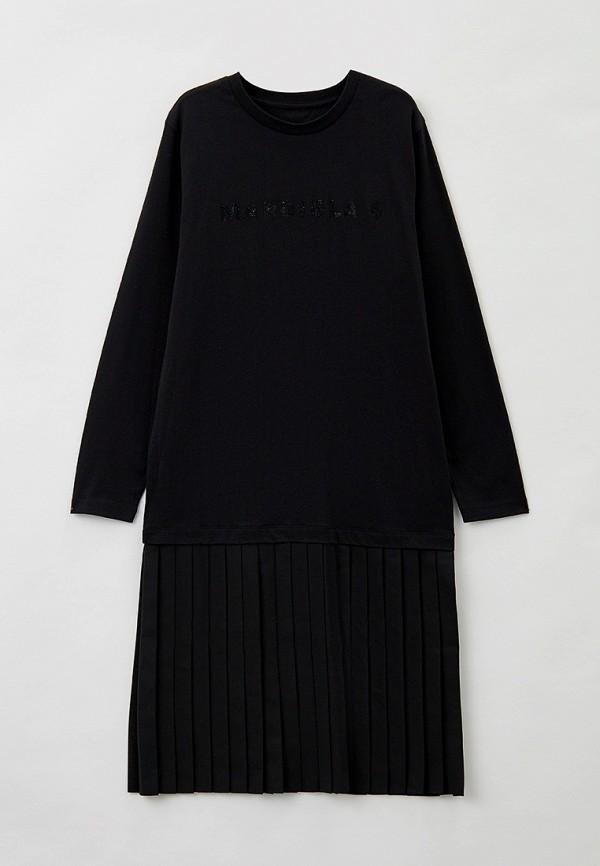 Платье MM6 Maison Margiela Paris - цвет: черный, коллекция: мульти.
