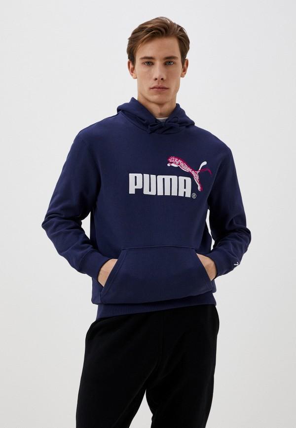 Худи PUMA - цвет: синий, коллекция: мульти.