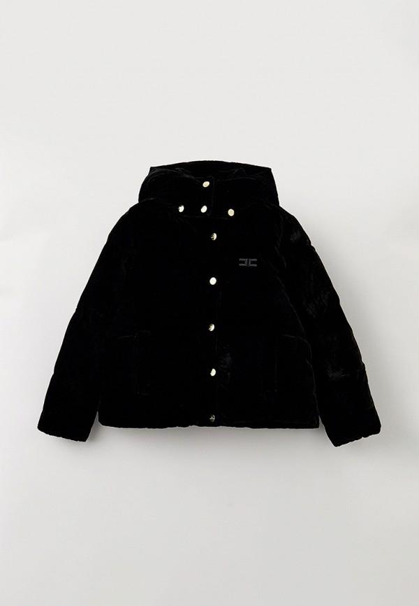 Куртка утепленная Elisabetta Franchi La Mia Bambina - цвет: черный, коллекция: зима.