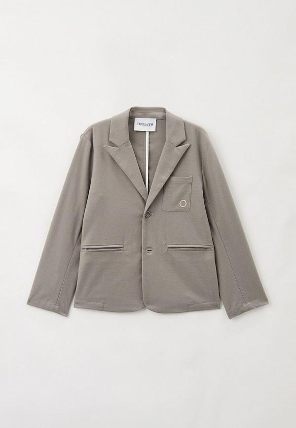 Пиджак Trussardi Junior - цвет: серый, коллекция: мульти.