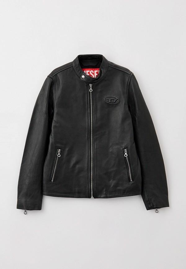 Куртка кожаная Diesel - цвет: черный, коллекция: демисезон.