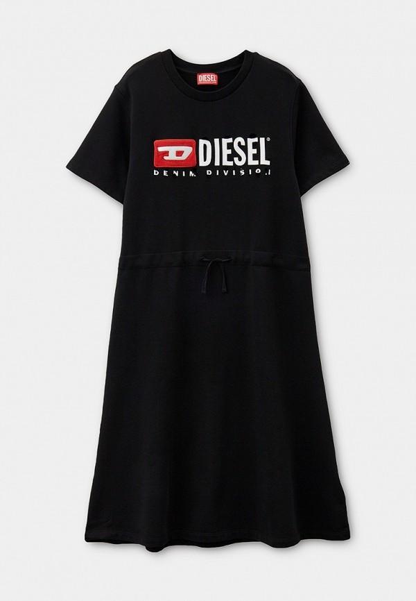 Платье Diesel - цвет: черный, коллекция: мульти.