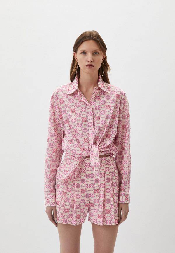 Рубашка Pinko - цвет: бежевый, коллекция: мульти.