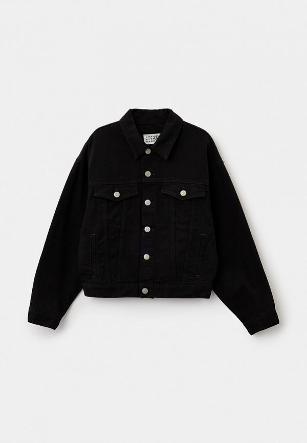 Куртка джинсовая MM6 Maison Margiela Paris - цвет: черный, коллекция: демисезон, лето.