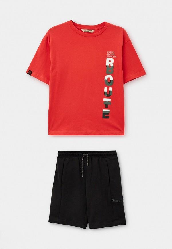 Футболка и шорты Nukutavake by Mayoral - цвет: красный, черный, коллекция: мульти.