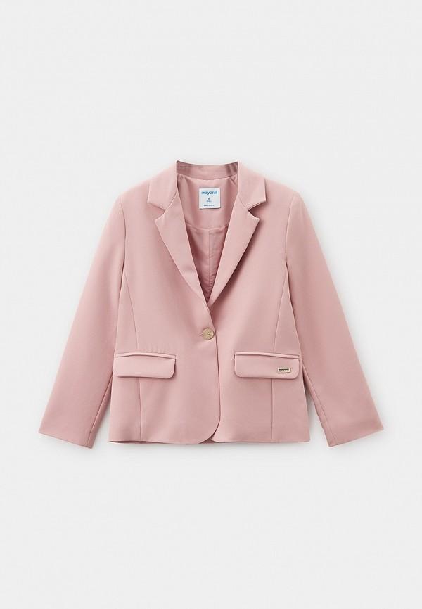 Пиджак Mayoral - цвет: розовый, коллекция: мульти.