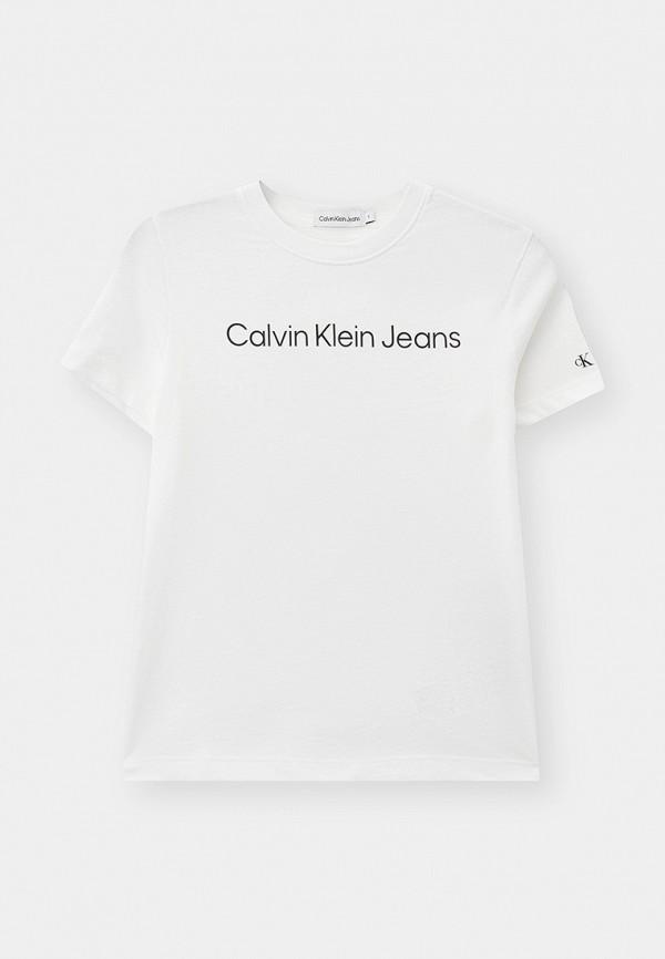 Футболка Calvin Klein Jeans - цвет: белый, коллекция: мульти.