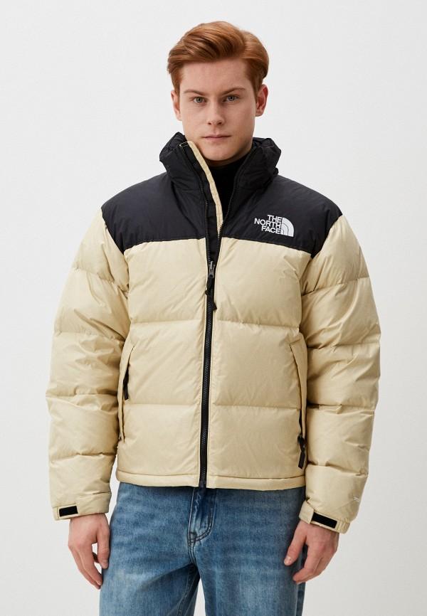 Пуховик The North Face - цвет: бежевый, коллекция: демисезон, зима.