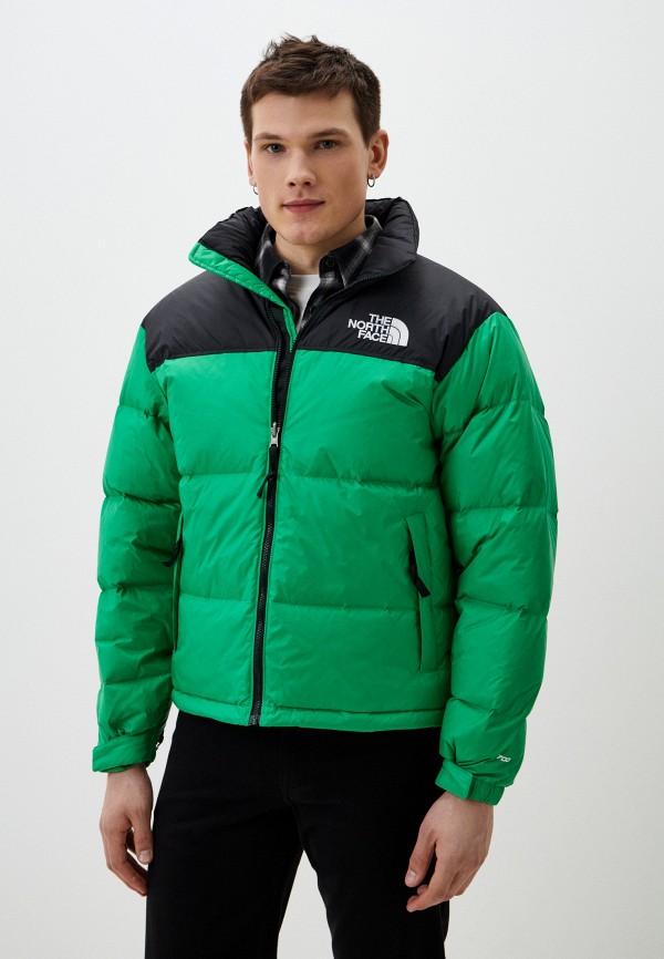 Пуховик The North Face - цвет: зеленый, коллекция: демисезон, зима.