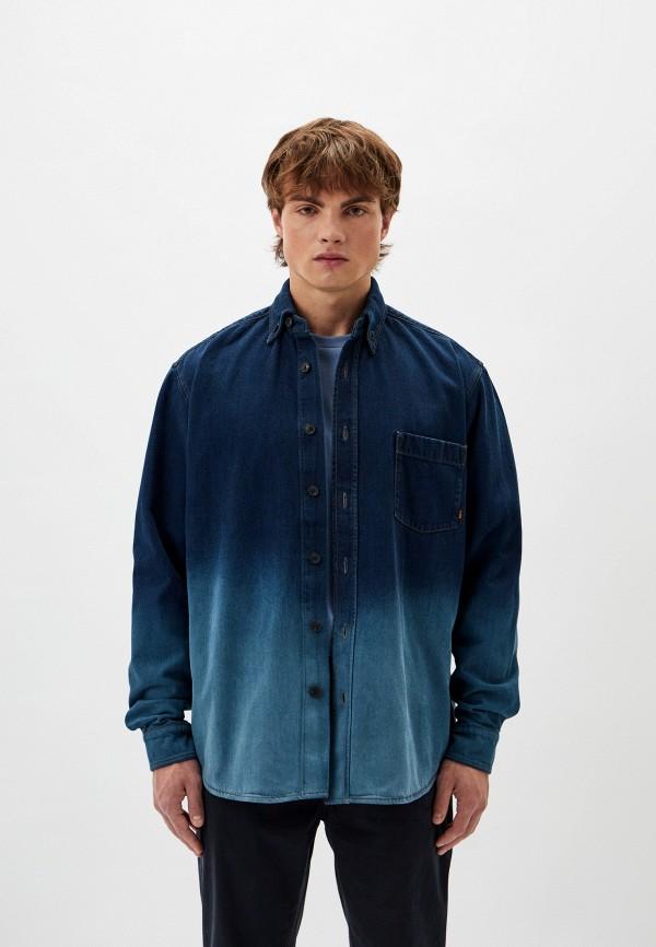 Рубашка джинсовая Boss - цвет: синий, коллекция: мульти.