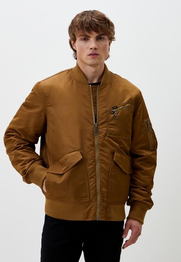 Куртка утепленная Lee - цвет: коричневый, коллекция: демисезон, зима.