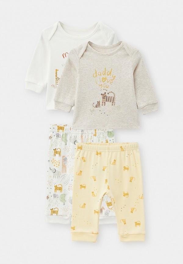 Пижамы 2 шт. Mothercare - цвет: белый, желтый, серый, коллекция: мульти.