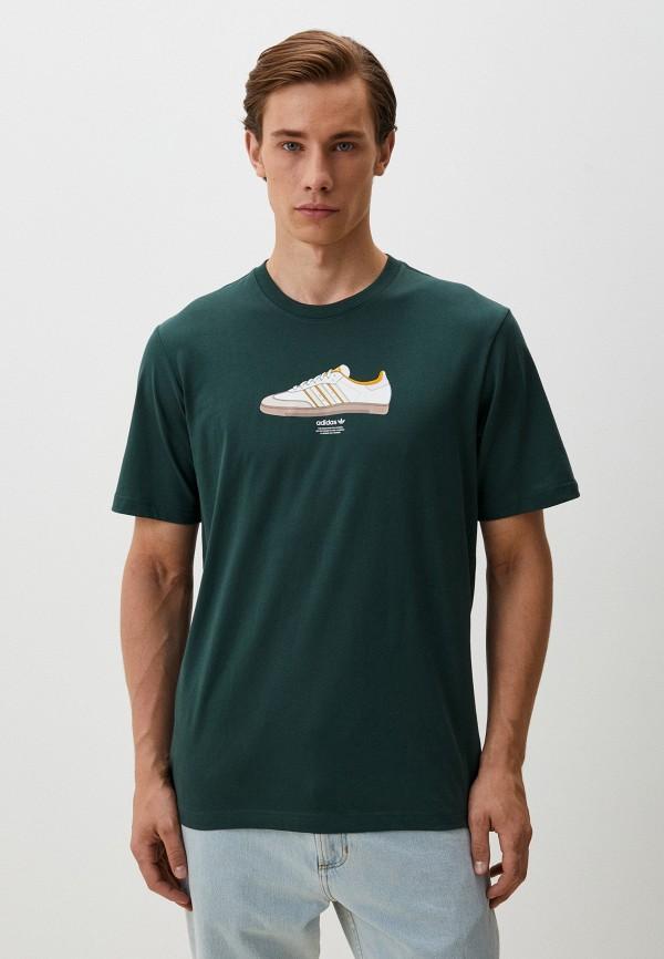 Футболка adidas Originals - цвет: зеленый, коллекция: мульти.